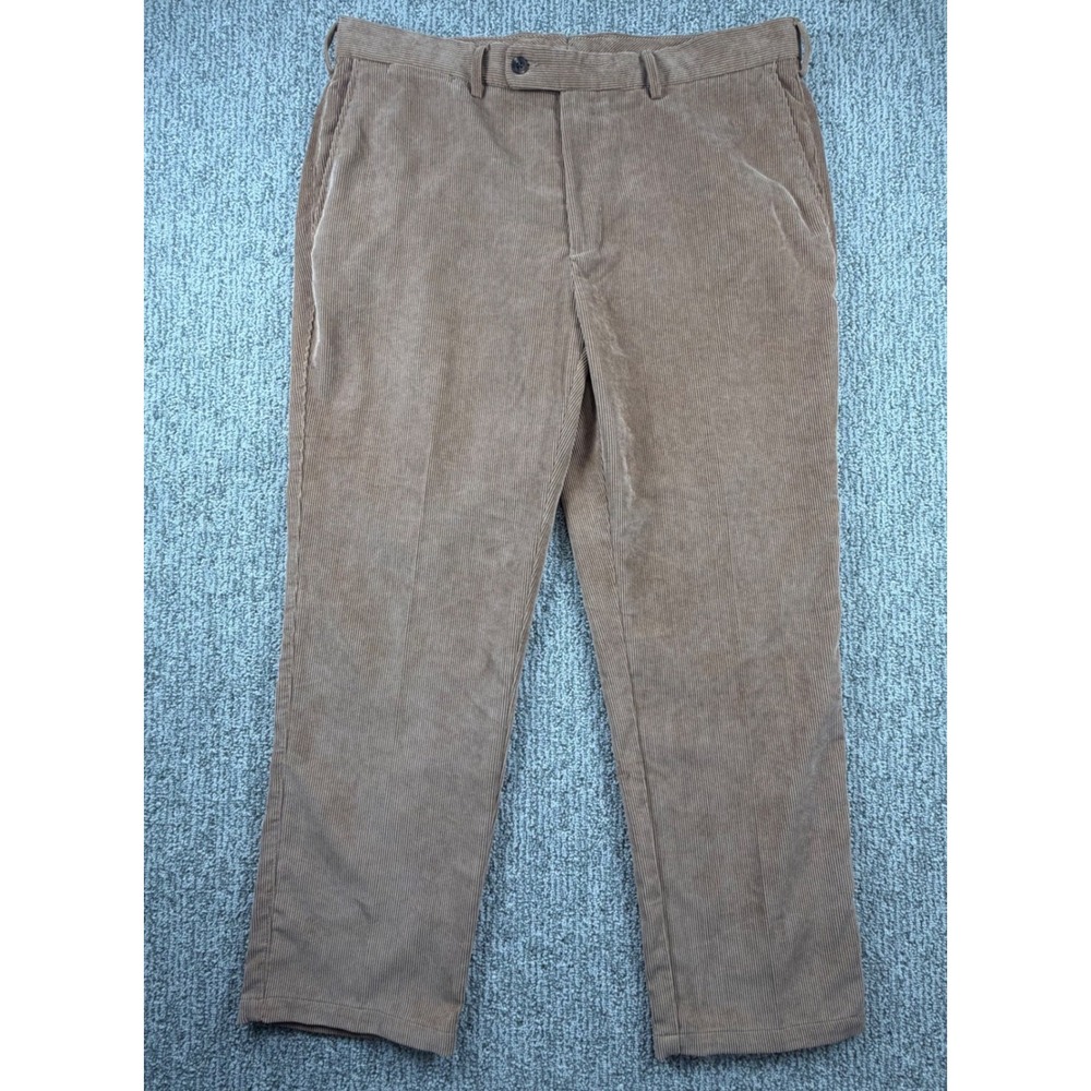 Peter Millar Corduroy Pants Men 38x29 Tan Brown Nanoluxe Trousers MF15B91